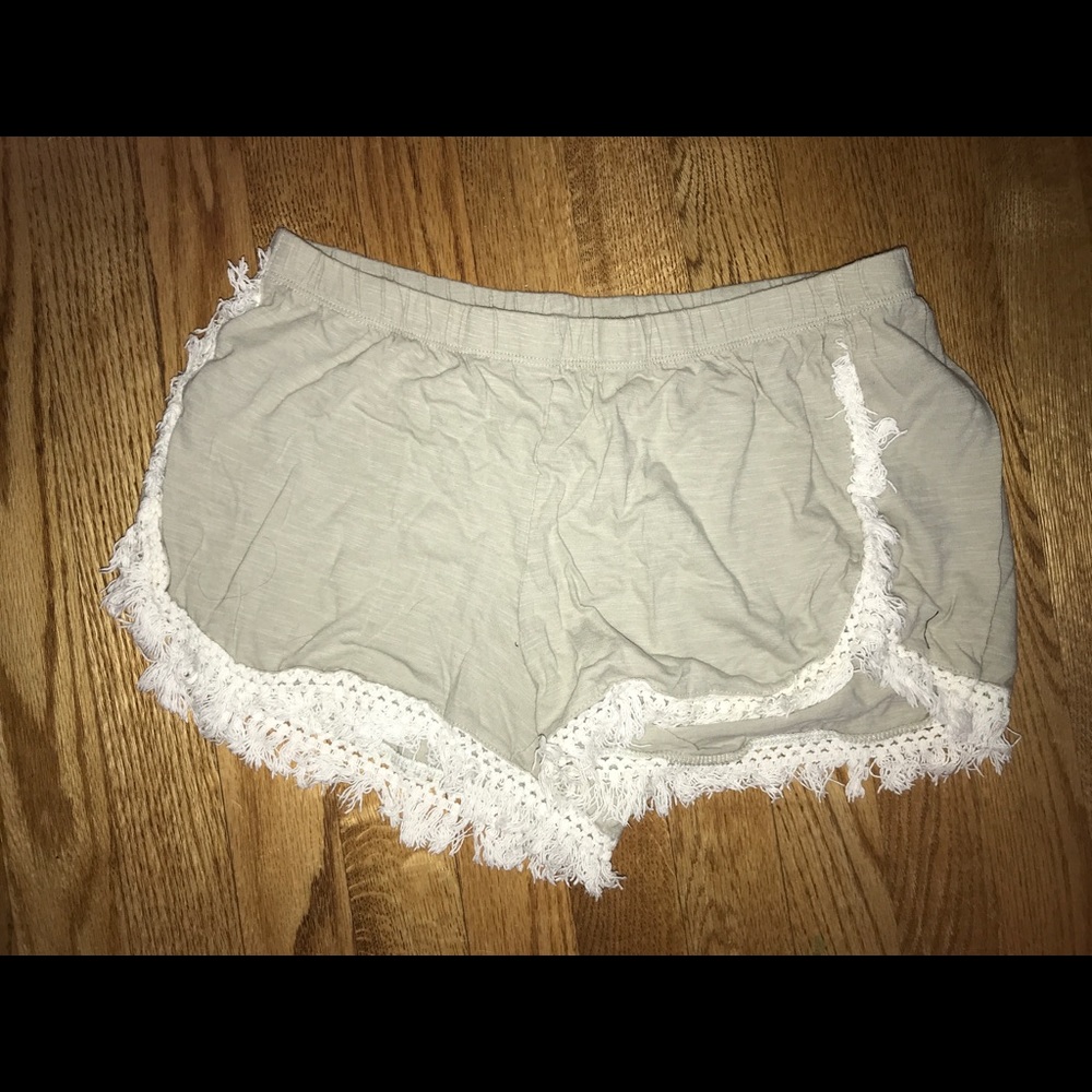 Green lounge shorts
